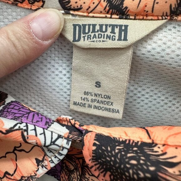 Duluth Trading Co Sidewinder Floral Long Sleeve Button Shirt 37802 Womens Small - Picture 2 of 4
